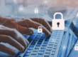 Person working online securely