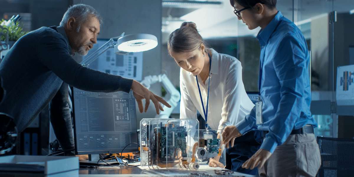 Inventors working on an innovation