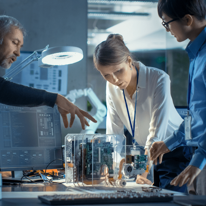 Inventors working on an innovation