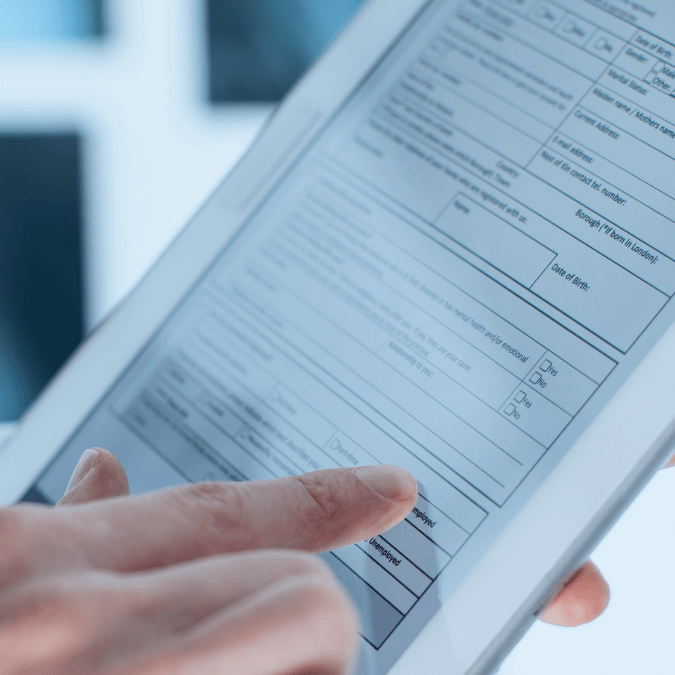 Creator filling out an online copyright application