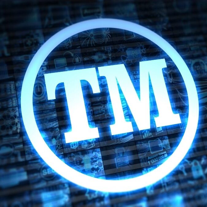 Digital TM trademark symbol representing trademark registration and brand protection
