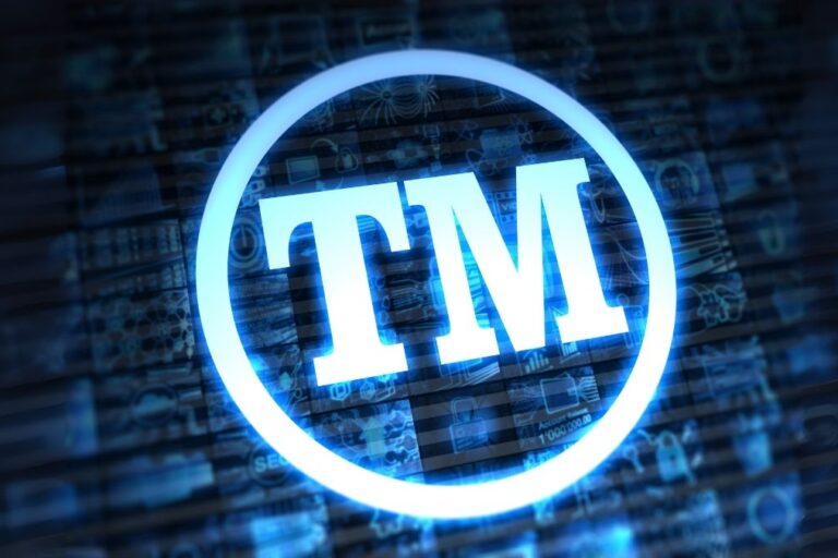 Digital TM trademark symbol representing trademark registration and brand protection