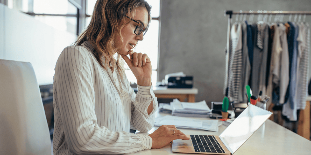 Trademark Assumptions Business owner reviewing her trademark and other intellectual property