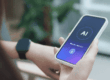 Person using AI on their phone