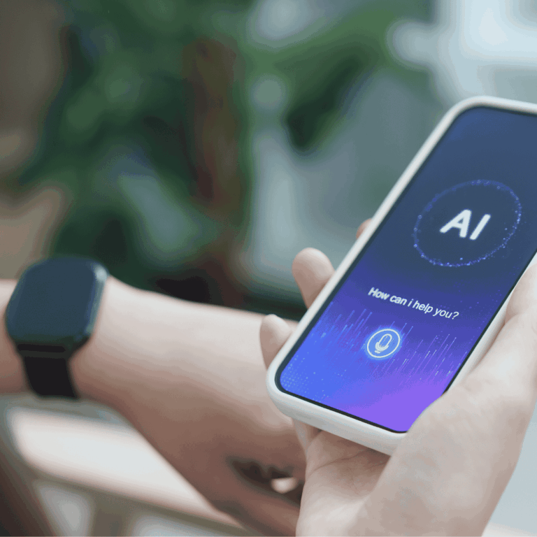 Person using AI on their phone