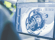 Close of up the design of an innovative manufacturing part